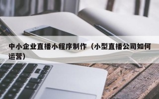 鄄城中小企业直播小程序制作（小型直播公司如何运营）